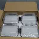 8-Piece 36oz Glass Meal Prep Container Set Clear Glass Food Storage Containers Set, Airtight Food Storage Containers for Coffee, Sugar, Flour, Spices, BPA-Free