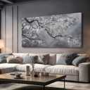 Artexist Canvas Wall Art/Grey Wall Decor 29"x58"/ Plum Blossom Oil Paintings/Large Artwork Wall for Living Room Bedroom Office Kitchen Home Decoration