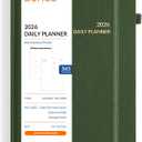 SUNEE 2026 Planner - Daily Planner 2026 for Productivity | Weekly & Monthly Goal Achievement System with One Page Per Day Layout, A5 Hardcover (5.6" x 8.4"), January to December 2026,Dark Green
