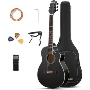 Donner 3/4 Acoustic Electric Guitar 36'' with Built-in Pickup & Tuner