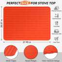 2 x Silicone Stove Top Covers for Electric Stove -28x20 inches Heavy Duty Waterproof Glass Cooktop Protector, Silicone Mats for Kitchen Counter Oven Top Cover Dish Drying Mat