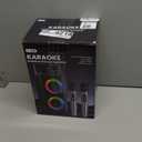 Karaoke Machine for Adults Kids, Portable Bluetooth Speaker with 2 Wireless Microphones, TWS Mode & LED Light, 10H Battery PA System Stage Monitors,Home Party Outdoor Birthday Gifts (Black)