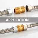 2PCS Hex Brass Nipple 1" Male to 3/4" Male NPT Pipe Fitting, Male Pipes Adapter Fittings Heavy Equal Nipples