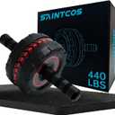 Ab Roller Wheel for Abs Workout - Core Strength Training Equipment for Home Gym with Knee Pad, Abdominal Exercise Wheel for Men and Women