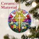 Catholic Cross Gift: Christian Cross Ornament | Religious Christmas Ornaments (Christmas Tree Decorations), Christian Faith Home Decor, Religious Gifts & Xmas Gifts