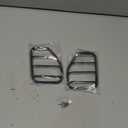 Car Rear Bumper Tail Light Cover Trim Lamp Frame Compatible for Hummer H3 2005-2009 Stainless Steel Black Interior Accessories(Style C)