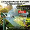 2Pack Upgraded Deer Repellent Devices Solar Ultrasonic Animal Repellent Outdoor with Motion Sensor Strobe Light for Squirrel Raccoon Rabbit Cat Bird Volume Control Keep Pests Out of Yard Farm