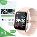 Screen Protector For IDW13 / IDW15 / IDW19 Smart Watch 1.8" (6 PACK) Full Coverage Clear TPU Film Compatible for aeac/Fitpolo/Quican SmartWatch