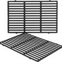 Leship 18.75" Grates for Weber Genesis II 300 Series Grills Genesis II E/S 310 315 325 330 335 Gas Grills, Cast Iron Grill Grates Replacement Parts for Weber 66095 66805 (18.75" x 13.25")
