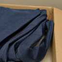 Outdoor Chair Cushions, Water-Resistant & Fade-Resistant, Patio Furniture Seat Replacement Chair Pads with Ties Zipper, Removable Cover, Non-Slip Bottom, Set of 6, 18.5 x 16 Inch, Navy Blue