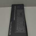 Keyboard and Mouse Wireless, Slim Full Size Keyboard with Calculator Button, Fn Lock, Silent Computer Mouse with Side Button, 2400 DPI, 2.4G USB Cordless Set for Laptop PC Windows Mac -Gray (KM468-Grey)