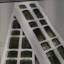 Glasseam Glass Tealight Candle Holder: 24 PCS Green Ribbed Votive Candle Holders Bulk Small Christmas Tea Lights Holders for Table Centerpiece Wedding Decor