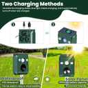 Solar Ultrasonic Animal Repellent Outdoor, Cat Repellent Outdoor with Motion Detection Waterproof Animal Repeller Deer Skunk Raccoon Squirrel Cat Deterrent for Yard