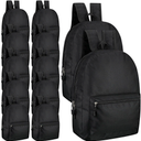 48 Pack Black School Backpacks Bulk for Kids 17 Inch Backpack in Bulk Travel Outdoor Bookbag Back to School Essentials Supplies Lightweight Bookbags for Students Elementary Middle High