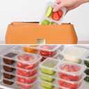 2 x Reusable Snack Containers with Lids for Kids Adults, 15 Sets Clear Stackable Meal Prep Lunch Pack Christmas Containers Box Food Condiment Organizations Portion Control Fridge Camping Party Supplies