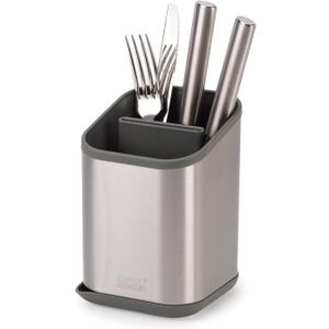 Joseph Joseph Duo Stainless Steel Silverware Flatware Drainer, Kitchen Utensil Organizer