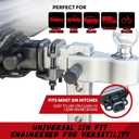 DBXB-RV Hitch Tightener Anti-Rattle Clamp for 2" Trailer Hitches, Heavy Duty Hitch Stabilizer to Reduce Movement & Noise, Textured Surface with Black and Gray Powder Coated, Rubber Insulator.