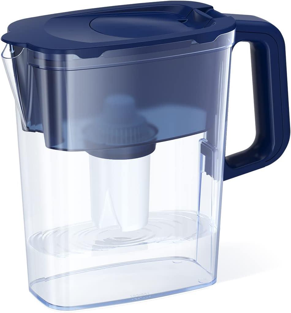 AQUAPHOR Water Filter Pitcher Compact 5 Cup with 1 x B15 Filter - Dark Blue