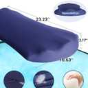 Fledano Lumbar Support Pillow for Bed Memory Foam Lower Back Pain Relief Pillow for Sleeping, Ergonomic Lumbar Pillow for Side & Back Sleepers, Sciatica & Hip Pain Relief, Washable Cooling Cover