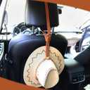 5 x Cowboy Hat Holder for Your Vehicle, Leather Cowboy Hat Mounts for truck, Cowboy Hat Rack for Pickup Truck Keep Your Hat Securely, Brown (1pc)