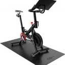 Cycleclub Bike Mat Compatible with Peloton Bike, Elliptical, Treadmill Mat, 6mm Thick, Under Exercise Bike Trainer Pad for Indoor Stationary Spin Bike Gym Equipment Hardwood Floor Carpet Protector
