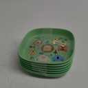Tarhong Wheat Polypropylene Square Plate Green Jungle, 6 pcs