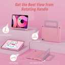INFILAND Kids Case for iPad A16 11 Inch 2025 (11th Gen), iPad 10th Generation (10.9 Inch 2022), Durable Soft Shockproof Stand Protective Cover with Handle (Pink Purple)