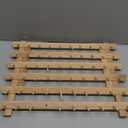 Dritz Wooden Thread Rack – Holds 60 Spools – Wall-Mount or Free-Standing with Pull-Out Legs – Wood Organizer for Sewing, Quilting, & Hair Braiding