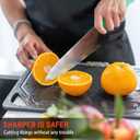 10 inch Japanese High Carbon Stainless Steel Chef Knife, Professional Sharp Wide Cook Knife with Non-slip Ergonomic Handle, for Kitchen Home Restaurant (Green)