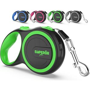 Emperor Pets 26 ft Retractable Dog Leash Large Dogs - Up to 110lbs, Heavy Duty Leash Retractable 26 ft, Dog Leashes for Large Breed Dogs -GN26 (Green)