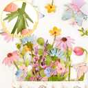 Wildflower Party Decorations Butterfly Flower Banner Flower Leaves Banner Butterfly Garland for Wall Garden Spring Baby Shower Wedding Backdrop Decor