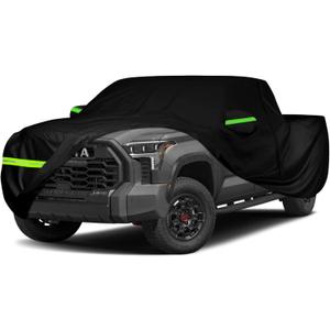 Waterproof Car Cover Replace for 2007-2025 Toyota Tundra CrewMax Standard Bed(6.5ft) / Double Cab Long Bed(8ft) 420D All Weather Car Covers with Zipper Door for Snow Rain Protection
