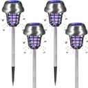 2026 Solar Powered Wireless Bug Zapper Outdoor, Mosquito Killer IP65 Waterproof, Mosquito Repellent Outdoor for Patio RV Yard Garden Farm,Fly Traps Gnat Control Zapper for Small Flying Insect Gnat(4)