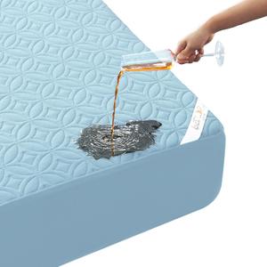 BEDLORE Waterproof Mattress Protector, Cal King Size Mattress Pad with Deep Pocket 6"-21" Depth, Soft Dirt-Proof Double Bed Mattress Cover for Bedroom, College Dorm, Hotel (Sky Blue)