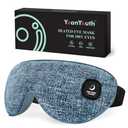 YoanYouth Heated Eye Mask for Dry Eyes, FSA Eligible HSA, Cordless Warm Compress for Eyes, Light Blocking Eye Heating Pad, Styes, Sleep, Cover Washable, Rechargeable, Deep Blue