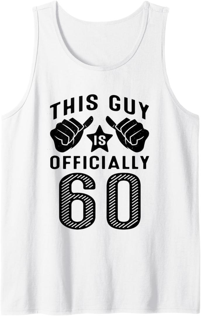 Mens This Guy Is Officially 60 Years Old 60th Birthday Tank Top 2XL