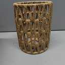 Rattan Lamp Shade, 4-Pack Retro Small Wicker Lamp Shade Replacement, Boho Woven Pendant Light Lampshade Cover for Chandelier,Lamp Holder,Ceiling Light,Pendant Light,Floor Lamps