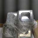 22" Crystal Chandelier Square Ceiling Light Led Flush Mount Ceiling Lighting Modern Crystal 4 Lights Chandeliers for Living Room Bedroom Kitchen (Cool White)