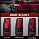 LED Tail Lights Compatible for 2003-2006 Chevy Silverado 1500 2500 3500 2007 Classic, Clear Lens Red Lamp Tube Brake Rear Light Replace OE Replace GM2800174, GM2801174