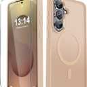 YENAPOON for Samsung Galaxy S26+ Plus Case, Matte Magnetic Phone Cover [with 1 Screen Protector] [Support for MagSafe] [Shockproof Military Grade Protection] Translucent Frosted Back, Coral Pink