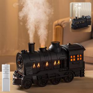 Retro Train Diffuser 300ml Essential Oil Diffuser - Cool Mist Humidifier with Night Light, Aromatherapy Diffuser for Home Bedroom Desk