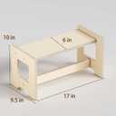 Acenova Wooden Toddler Step Stool Toilet Stool for Bathroom Sink, Potty Stools, 17" D x 6" W x 10" H