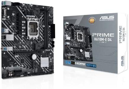 Asus Prime H610M-E D4-CSM Desktop Motherboard - Intel H610 Chipset - Socket LGA-1700 - Pentium Gold, Celeron, Core i5, Core i9, Core i3, Core i7 Processor Supported - 64 GB DDR4 SDRAM Maximum RAM - DI