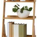 Ladder Shelf Bookshelf, 5-Tier Leaning Shelf, Free Standing Organizer Storage Shelves, Storage Rack Shelf for Office, Living Room, Nature