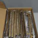 KOOFIZO Solid Square Bar Cabinet Handle - Brushed Gold Furniture Pull, 3 Inch/76mm Screwhole Distance, 10-Pack for Kitchen Cupboard Door, Bedroom Dresser Drawer, Bathroom Wardrobe Hardware