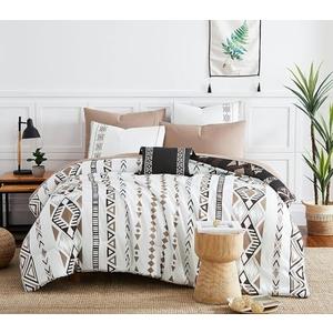 Geniospin Full Comforter Set - 8 Pieces Bed in a Bag, Comfortable Western Bedding Sets for All Seasons, Lightweight Soft Boho Comforter Bed Set with Sheets, Pillowcases & Shams