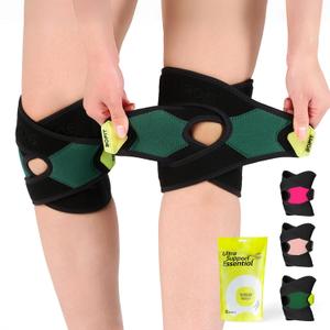Knee Brace for Women& Men (1 Pair), Knee Braces Wrap Adjustable Compression Sleeve Knee Support with Memory Stabilizers,Knee Support for Knee Pain Relief Meniscus Tear Green 3XL 
