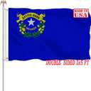 Nevada State Flag 3x5 Outdoor Double Sided Heavy Duty 100% Polyester with 2 Brass Grommets for Outdoor Indoor Wall