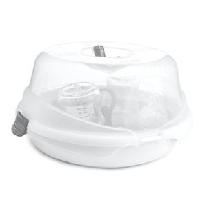 Munchkin Steam Microwave Bottle Sterilizer, White (12.5x11.3x6.7 Inch (Pack of 1))