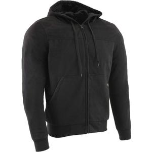 Milwaukee Leather MPM1788 Men's Black CE Approved Armored Riding Hoodie Sweater w/Aramid by DuPont Fibers (X-Large)